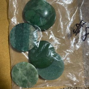 Green agate crystals